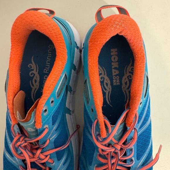 Hoka One One Odyssey Women’s Blue Orange Running Sneakers Size 8.5 - Picture 5 of 9